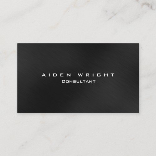 Attractive Dark Grey Stylish Modern Minimalist Business Card