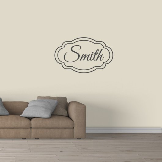 Attractive Double-Framed Name Large Wall Decal (Front)