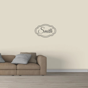 Attractive Double-Framed Name Medium Wall Decal
