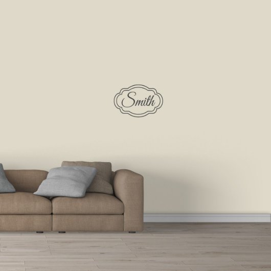 Attractive Double-Framed Name Small Wall Decal (Front)