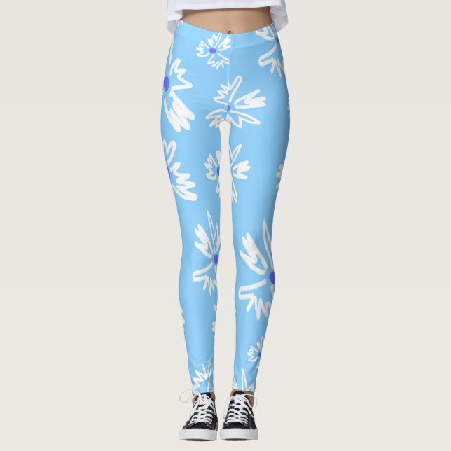 Attractive Floral Bliss Patterned Leggings (Front)