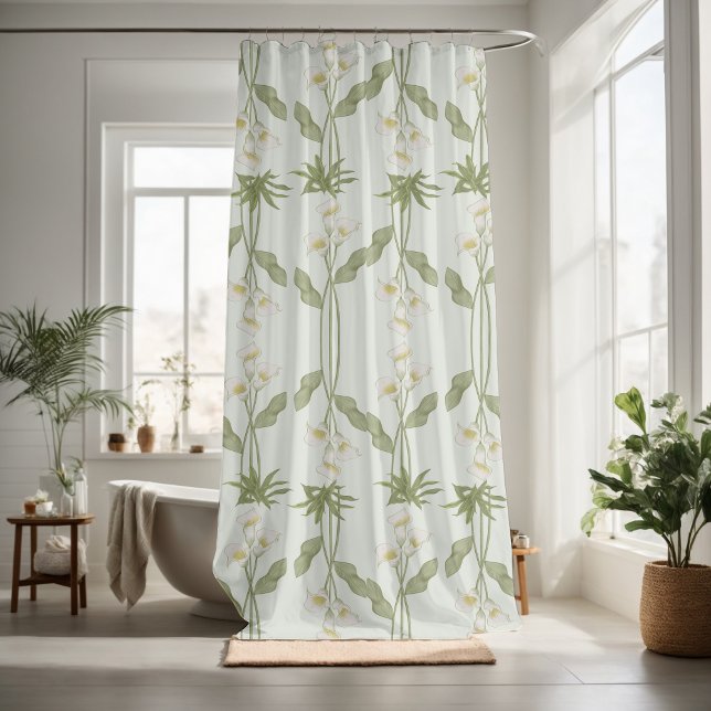 Attractive floral decorative eye-catching  shower curtain (Creator Uploaded)
