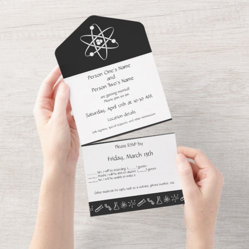 Attractive Forces in Black All In One Invitation