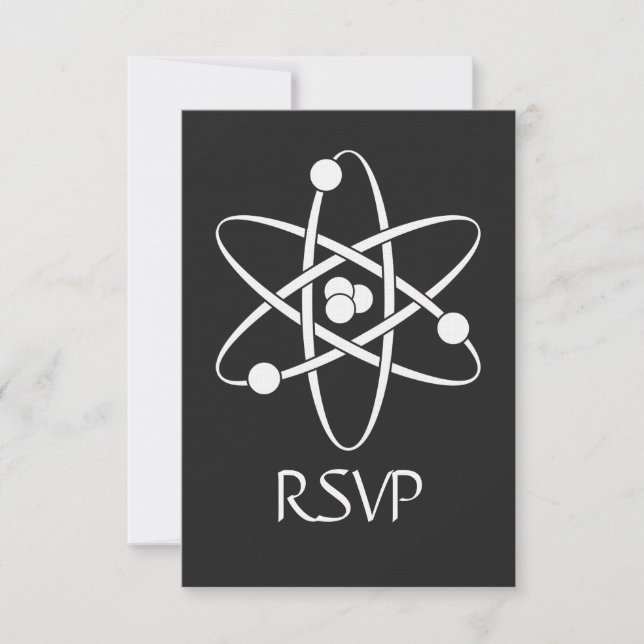 Attractive Forces in Black RSVP Card (Front)
