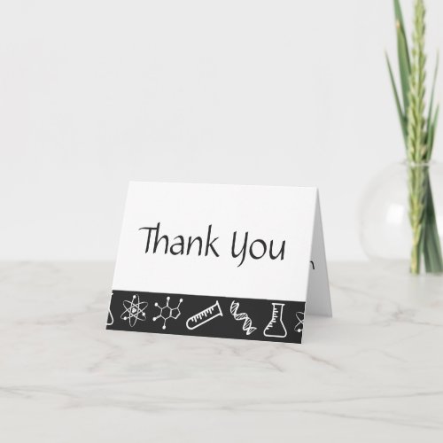 Attractive Forces in Black Thank You Card