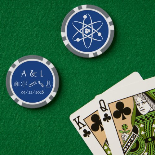 Attractive Forces in Blue Poker Chips