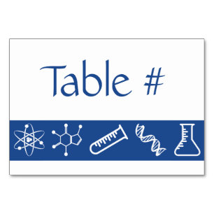 Attractive Forces in Blue Table Card