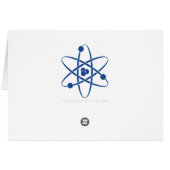 Attractive Forces in Blue Thank You Card (Back Horizontal)