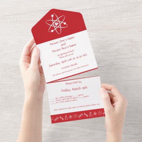 Attractive Forces in Cherry All In One Invitation