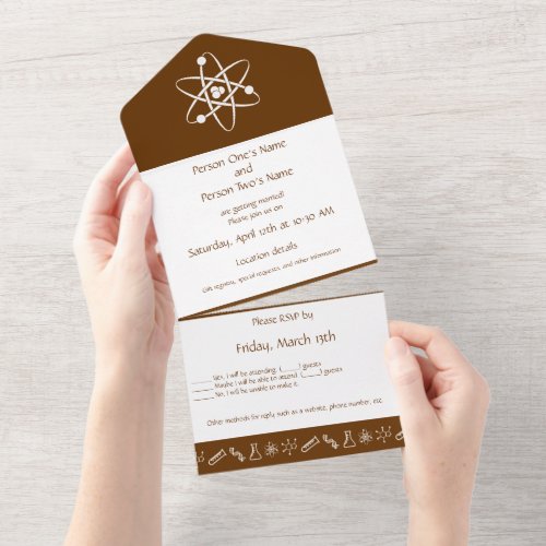 Attractive Forces in Chocolate All In One Invitation