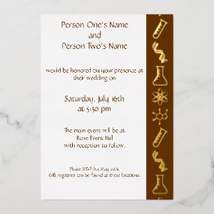 Attractive Forces in Chocolate Foil Invitation