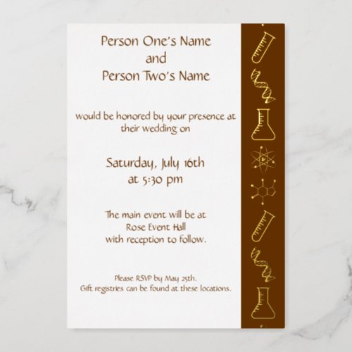 Attractive Forces in Chocolate Foil Invitation