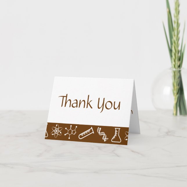 Attractive Forces in Chocolate Thank You Card (Front)