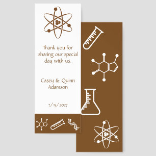 Attractive Forces in Chocolate Wedding Favor Bookmarks