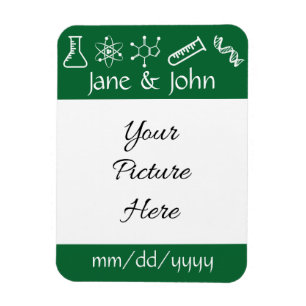 Attractive Forces in Green Save-the-Date Magnet