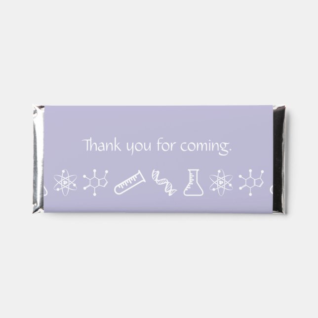 Attractive Forces in Lavender Hershey Bar Favors (Front)