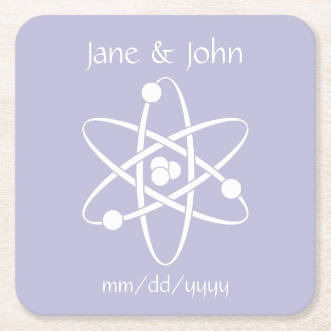 Attractive Forces in Lavender Paper Coaster (Front)