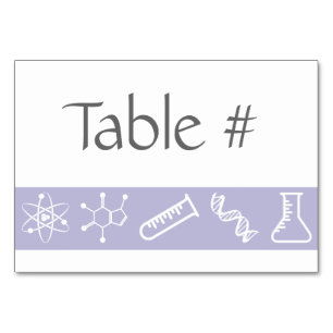 Attractive Forces in Lavender Table Card