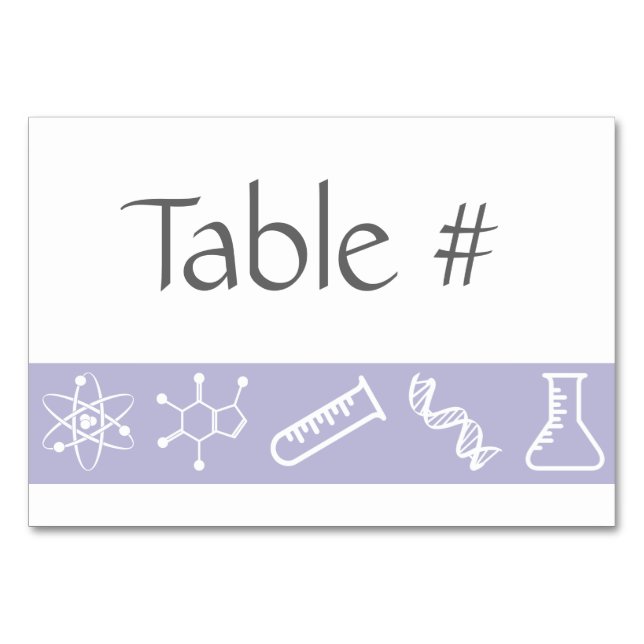 Attractive Forces in Lavender Table Card (Front)