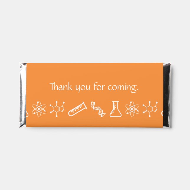 Attractive Forces in Orange Hershey Bar Favors (Front)