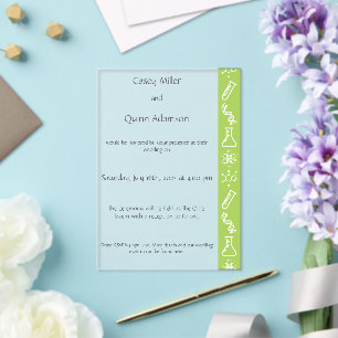 Attractive Forces in Peridot Acrylic Wedding Invitations