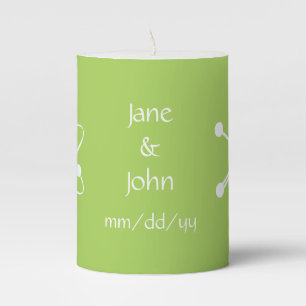 Attractive Forces in Peridot  Pillar Candle