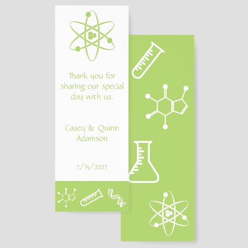 Attractive Forces in Peridot Wedding Favor Bookmarks