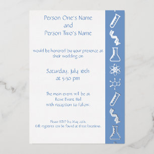 Attractive Forces in Periwinkle Foil Invitation
