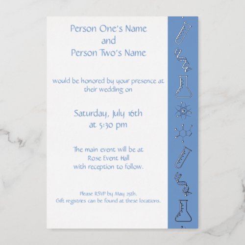 Attractive Forces in Periwinkle Foil Invitation