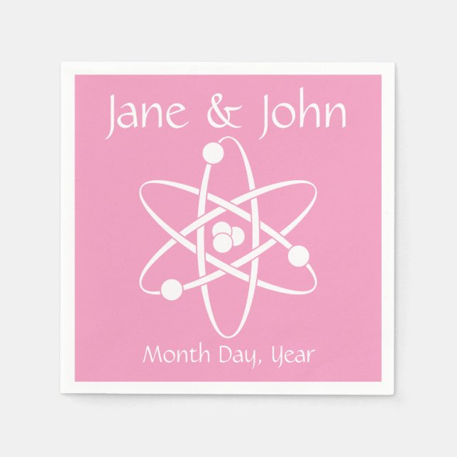 Attractive Forces in Petal Pink Napkins (Front)