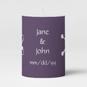Attractive Forces in Purple Pillar Candle