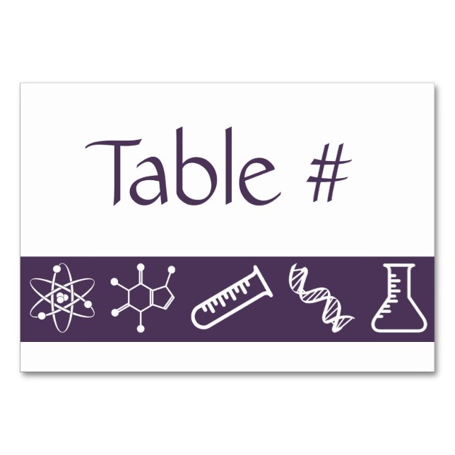 Attractive Forces in Purple Table Card (Front)
