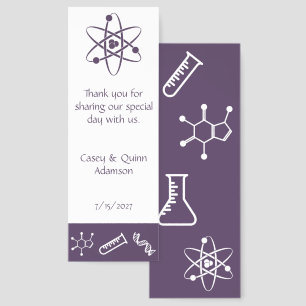 Attractive Forces in Purple Wedding Favor Bookmarks