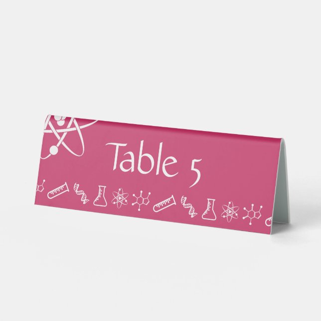 Attractive Forces in Raspberry Table Tent Sign (Front)