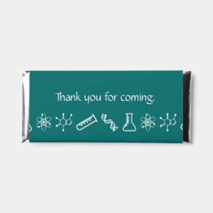 Attractive Forces in Teal Hershey Bar Favors