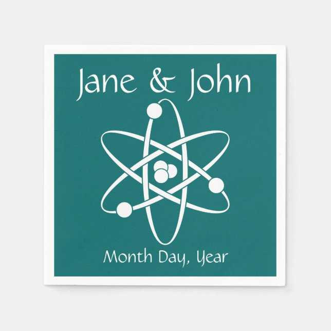 Attractive Forces in Teal Napkins (Front)