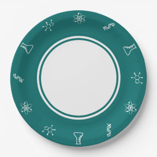 Attractive Forces in Teal Paper Plate
