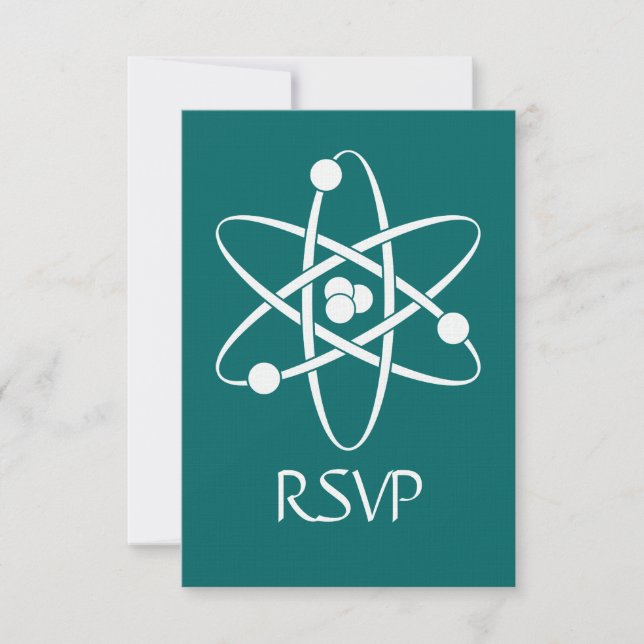 Attractive Forces in Teal RSVP Card (Front)