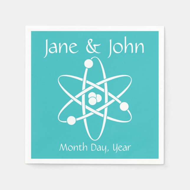 Attractive Forces in Turquoise Napkins (Front)