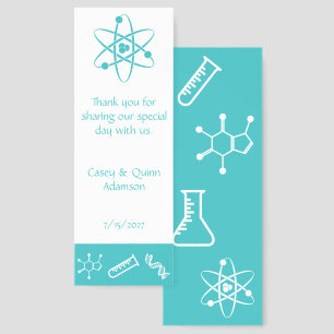 Attractive Forces in Turquoise Wedding Favor Bookmarks