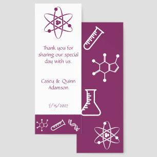 Attractive Forces in Wine Wedding Favor Bookmarks