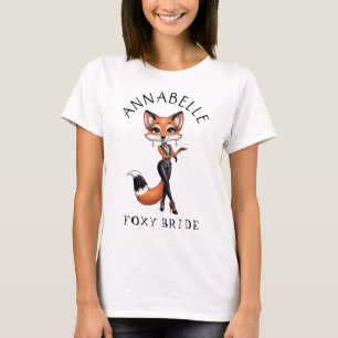 Attractive Foxy Bride Bachelorette Party White T-Shirt