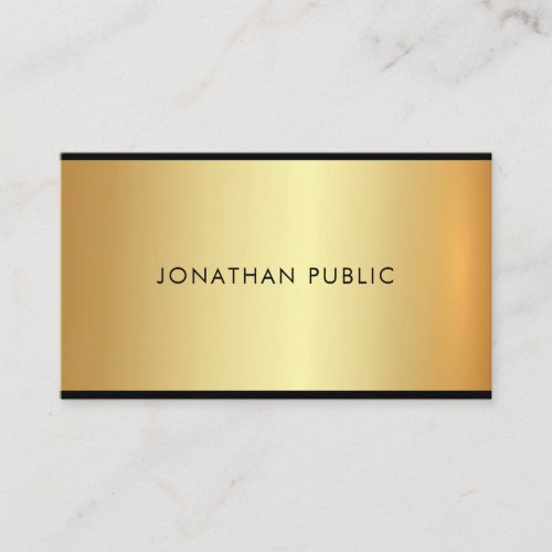 Attractive Glamour Gold Professional Elegant Luxe Business Card