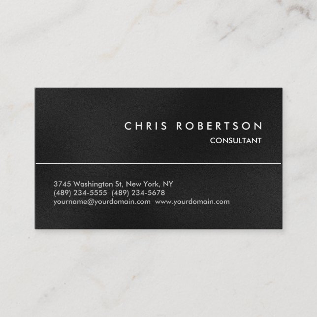 Attractive Gray Modern Business Card (Front)