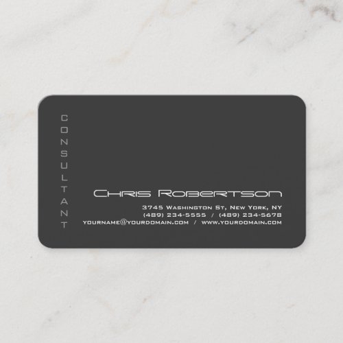 Attractive Gray White Charming Business Card