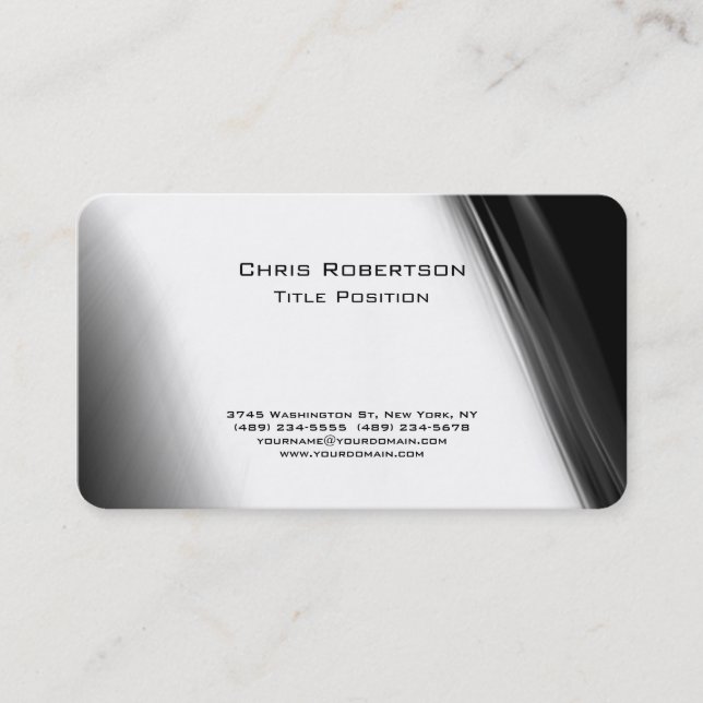 Attractive Gray White Pattern Charm Business Card (Front)