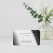 Attractive Gray White Pattern Charm Business Card (Standing Front)