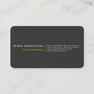 Attractive Gray Yellow Charming Business Card
