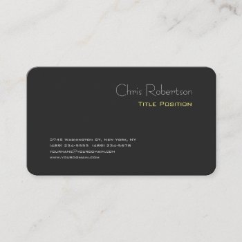 Attractive Gray Yellow Chic Sharp Modern Business Card by hizli_art at Zazzle