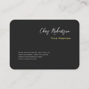Attractive Gray Yellow Chic Sharp Modern Business Card